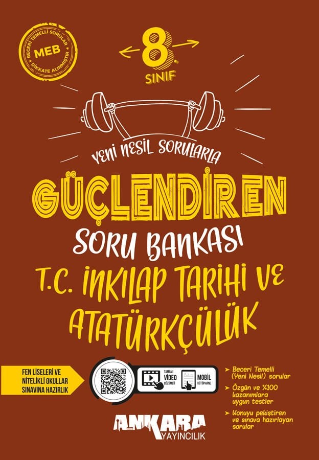 2027 Ankara Yayıncılık 8. Sınıf Güçlendiren T.C. İnkılap Tarihi ve Atatürkçülük Soru Bankası