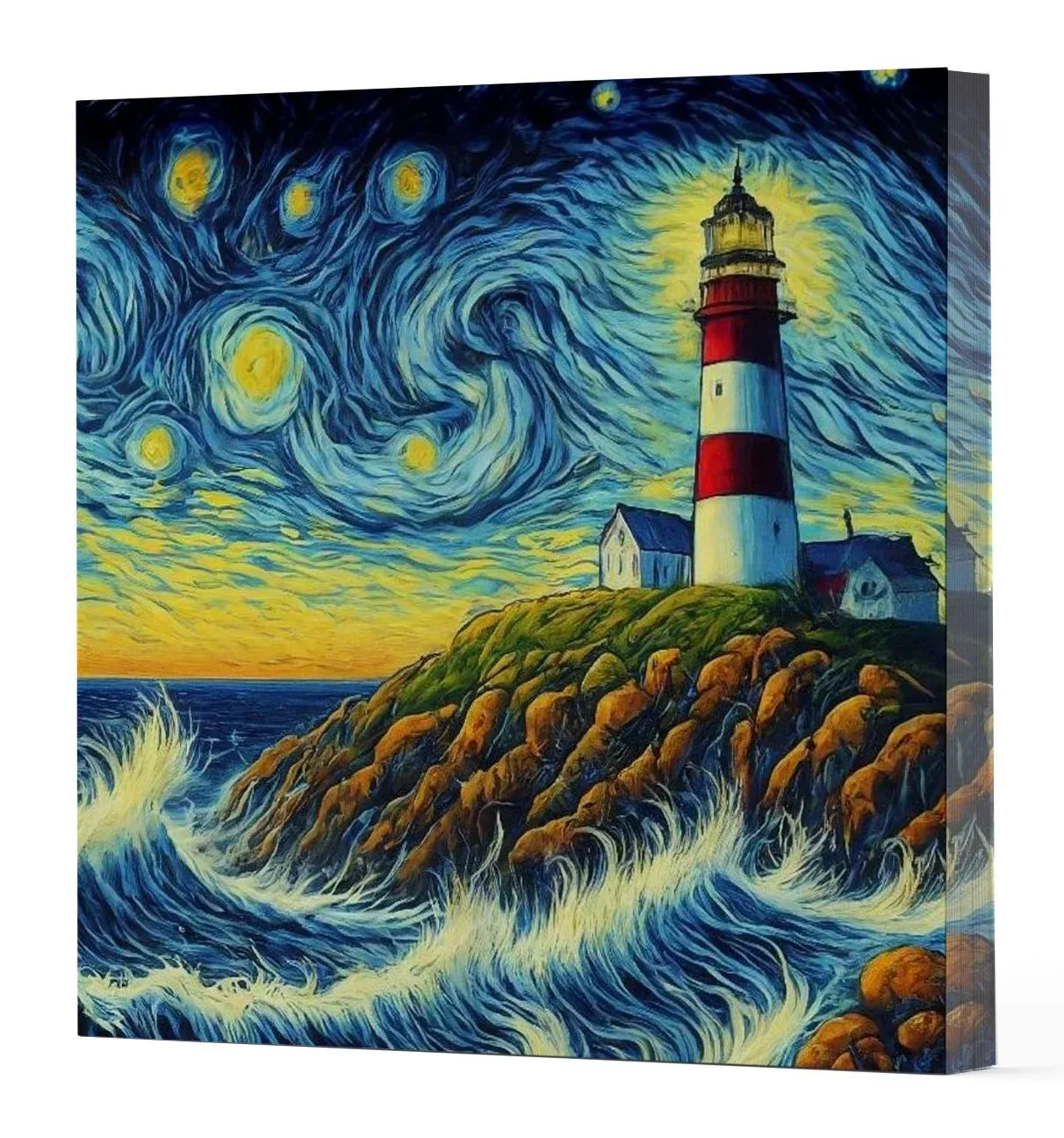Vivago Art Van Gogh 8 Deniz Feneri - Defter 15x15 Cm