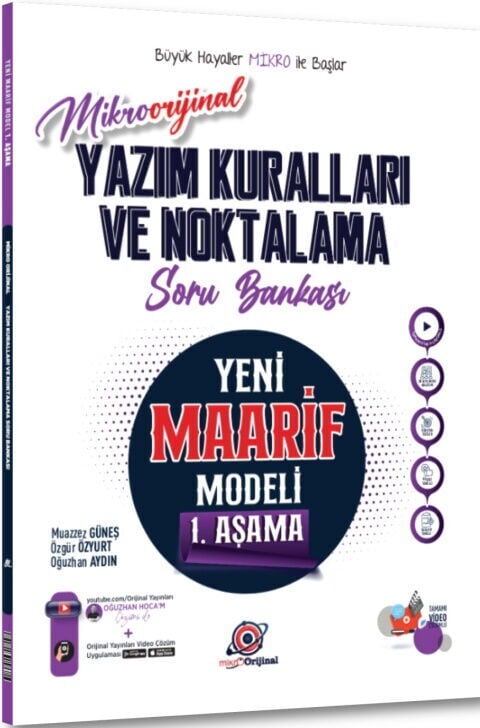 2027 Orijinal Yayınları Tyt Mikro Yazım Kuralları ve Noktalama Maarif Model Soru Bankası Orijinal Yayınları