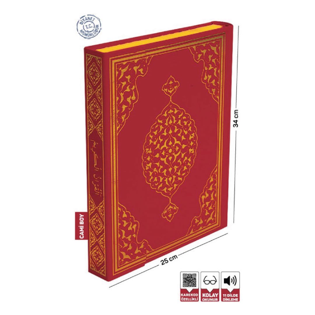 Merve Yayınları Kuranı Kerim Bilgisayar Hatlı Cami Boy(3 Renk)