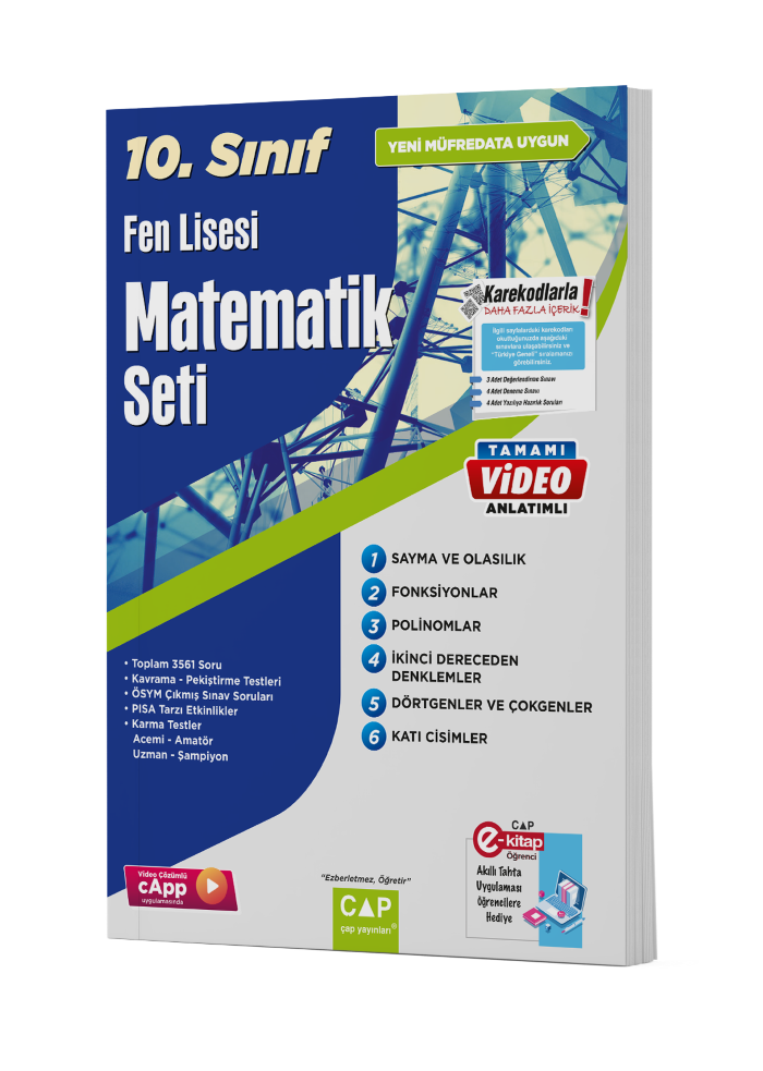 Çap Yayınları 10.Sınıf Fen Lisesi Matematik Fasikül Seti