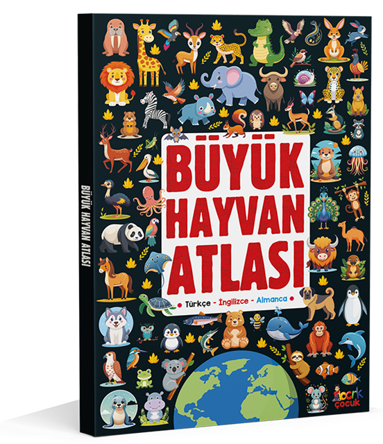 Bıcırık Yayınları Büyük Hayvan Atlası (Türkçe-İngilizce-Almanca) Okul Öncesi Sözlük
