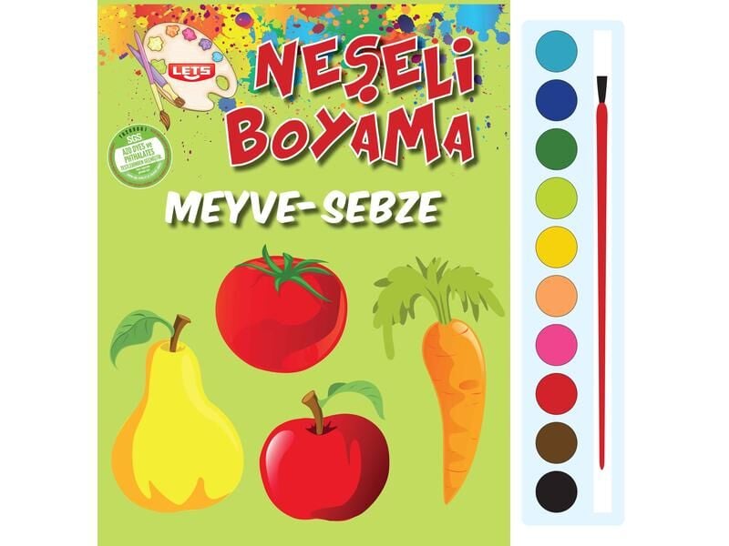 Parıltı Yayıncılık Neşeli Boyama Meyve-Sebze