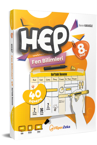 Hiper Zeka Yayınları 8. Sınıf HEP Fen Bilimleri Haftalık Deneme Föyleri 2026