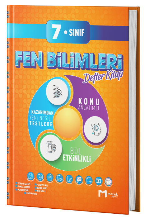 2026 Mozaik Yayınları 7.Sınıf Fen Bilimleri Defter Kitap