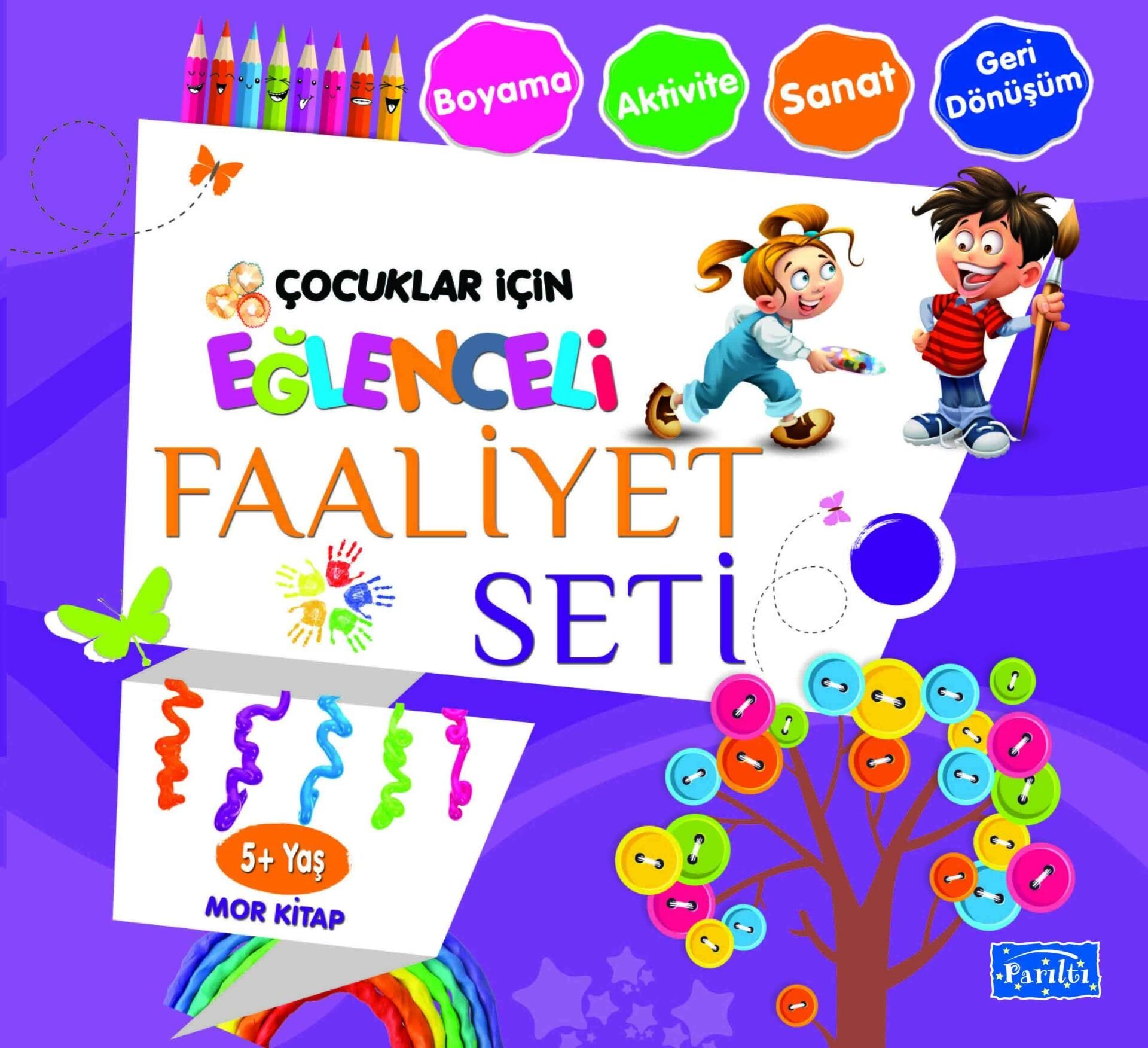Parıltı Yayıncılık Eğlenceli Faaliyet Seti - Mor Kitap