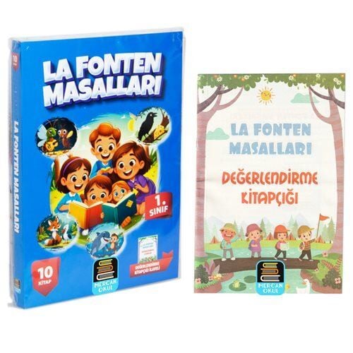 Mercan Okul  1.Sınıf La Fonten Masalları 10 Kitap Değerlendirme Kitapçığı İlaveli