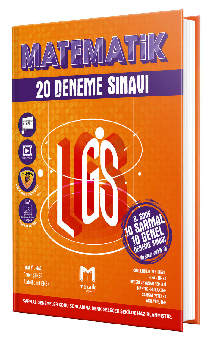 Mozaik Yayınları 8.Sınıf Matematik 20'Li Deneme Sınavı