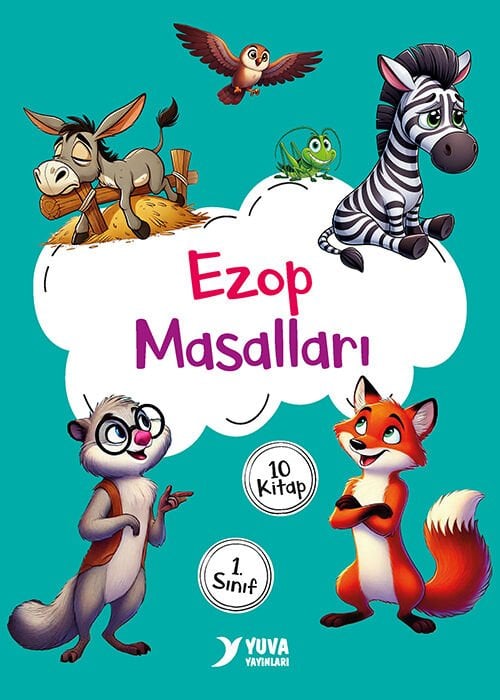 Yuva Yayınları 1.Sınıf Ezop Masalları 10 Kitap Set