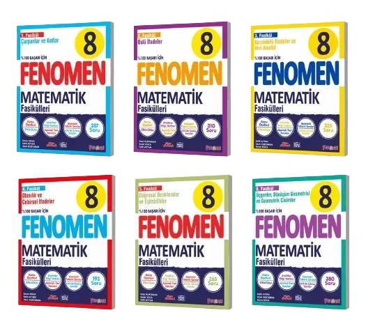 2027 Fenomen Yayıncılık 8.Sınıf Matematik Fasikülleri 6 Kitap Set