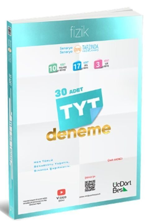 Üç Dört Beş Yayıncılık TYT Fizik 30lu Deneme