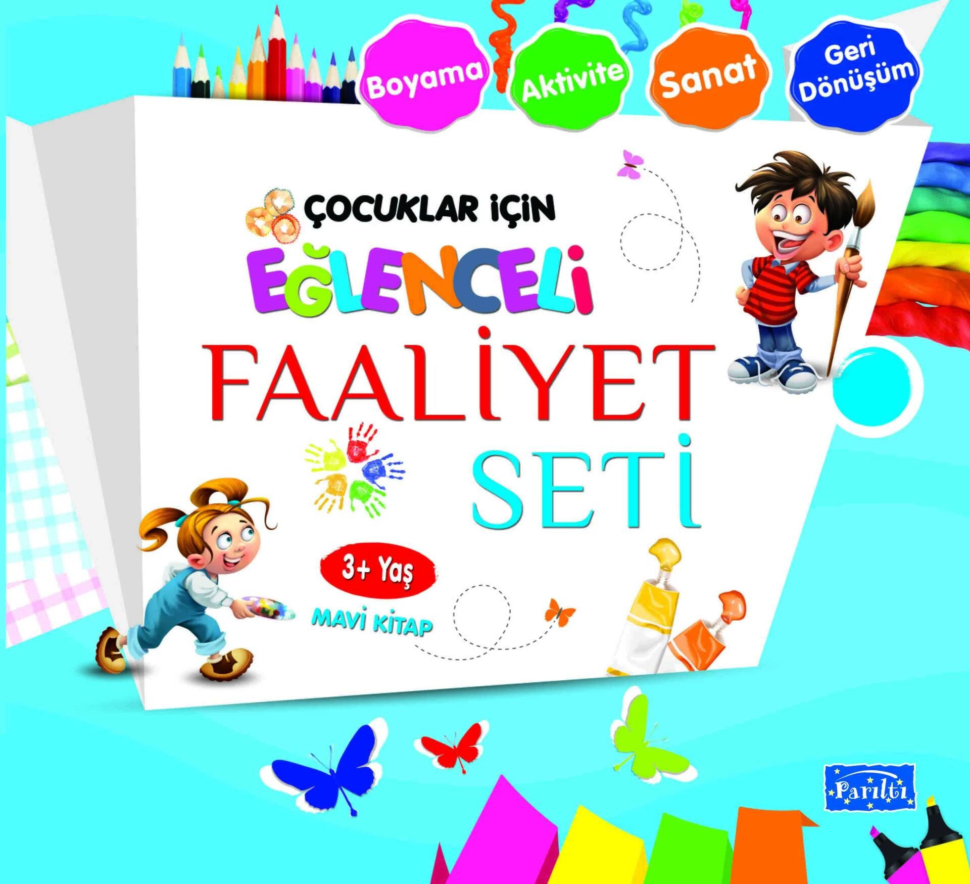 Parıltı Yayıncılık Eğlenceli Faaliyet Seti - Mavi Kitap