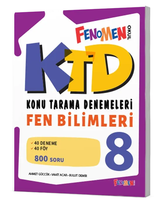 Fenomen Yayıncılık 8.Sınıf Fen Bilimleri KTD Konu Tarama Denemeleri