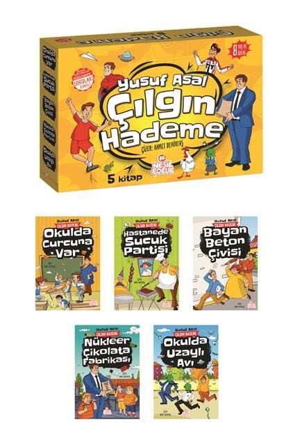 Nesil Çocuk Çılgın Hademe Seti 5 Kitap - Yusuf Asal