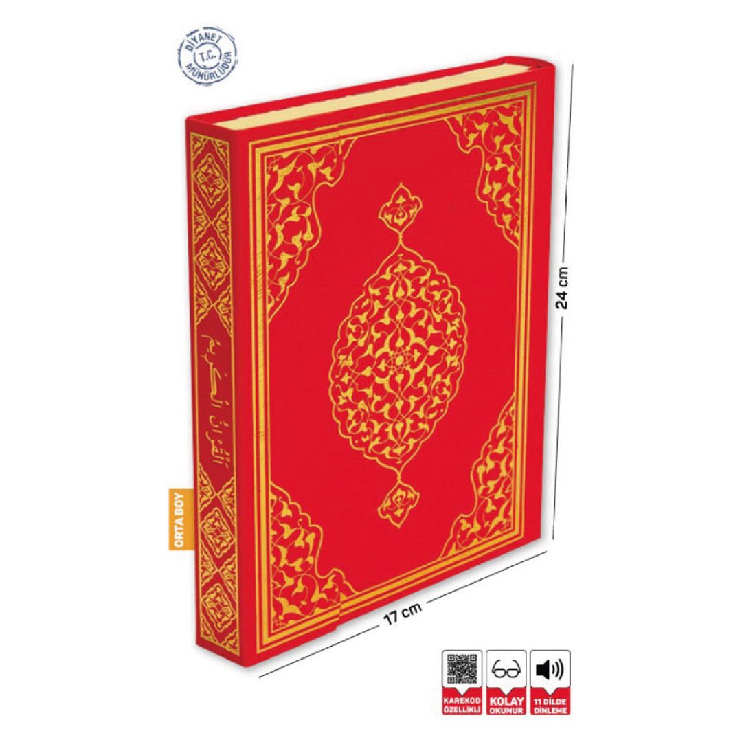 Merve Yayınları Kuranı Kerim Bilgisayar Hatlı Orta Boy(3 Renk)