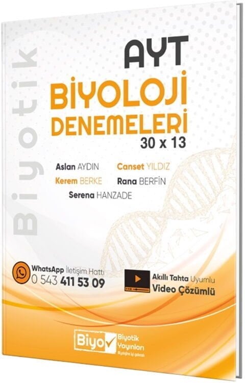 2027 Biyotik Yayınları Ayt Biyoloji 30x13 Deneme