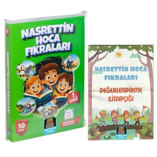 Mercan Okul  1.Sınıf Nasrettin Hoca Fıkraları 10 Kitap   Değerlendirme Kitapçığı İlaveli