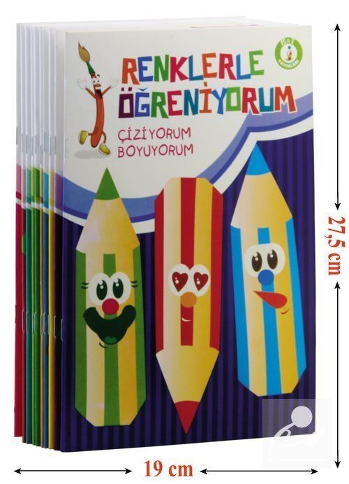 Ema Kitap Renklerle Öğreniyorum Boyama (10 Çeşit)