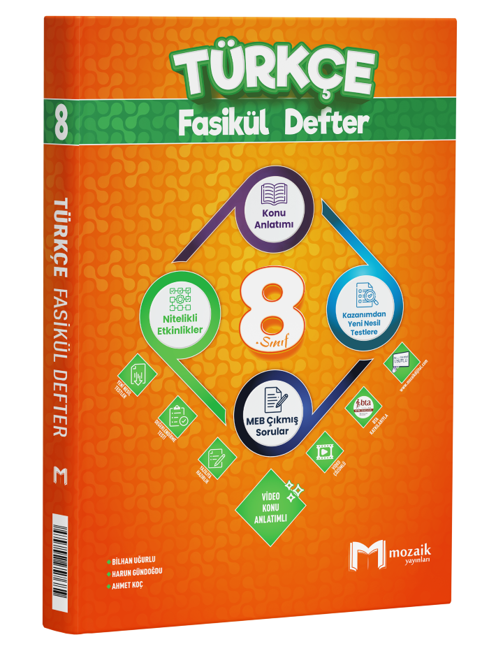 2027 Mozaik Yayınları 8.Sınıf Türkçe Fasikül Defter