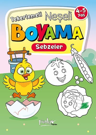 Pinokyo Yayınları Neşeli Boyama Sebzeler 4-5 Yaş