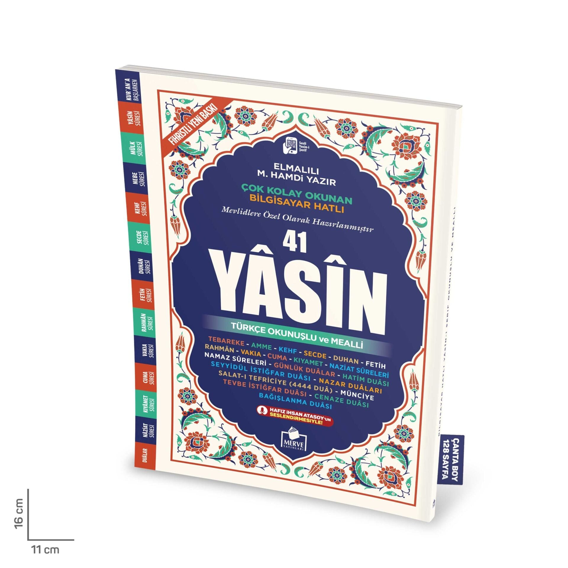 Merve Yayınları Çanta Boy Yasini Şerif Türkçe Fihristli Çanta Boy 128 Sayfa
