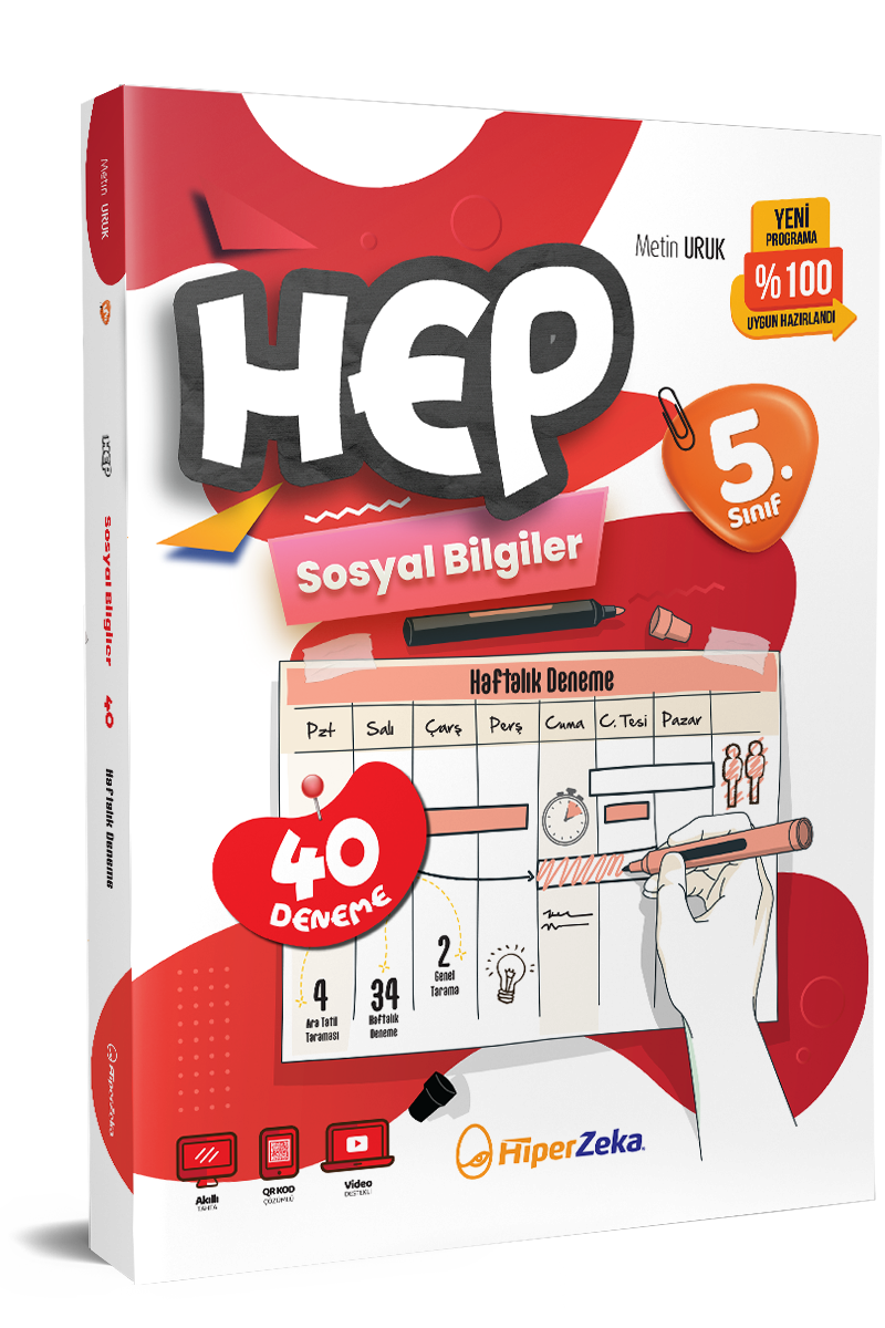 Hiper Zeka Yayınları 5. Sınıf HEP Sosyal Bilgiler Haftalık Deneme Föyleri 2026