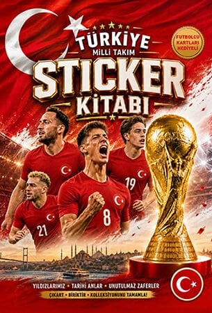 Pinokyo Yayınları Türkiye Milli Takım Sticker Kitabı Futbolcu Kartları Hediyeli