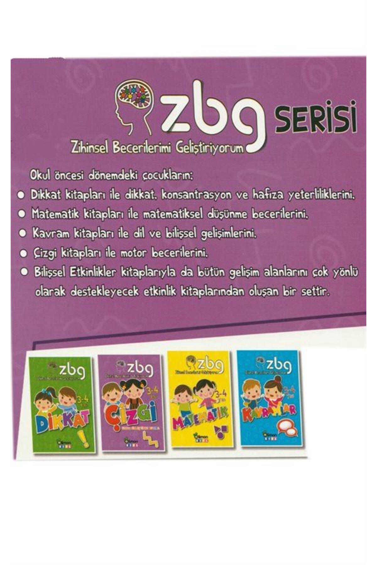 Limon Kıds ZBG / Zihinsel Becerilerimi Geliştiriyorum Seti 3-4 Yaş (4 Kitap)