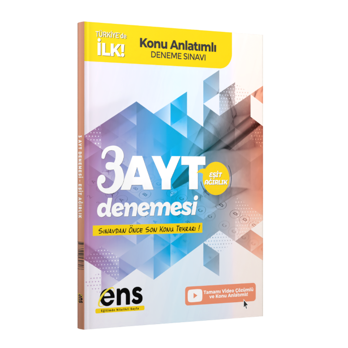 Ens Destek Yayınları Ayt Eşit Ağırlık 3'Lü Deneme