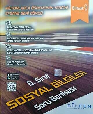 Bilfen Yayıncılık 6.Sınıf Biltest Sosyal Bilgiler Soru Bankası