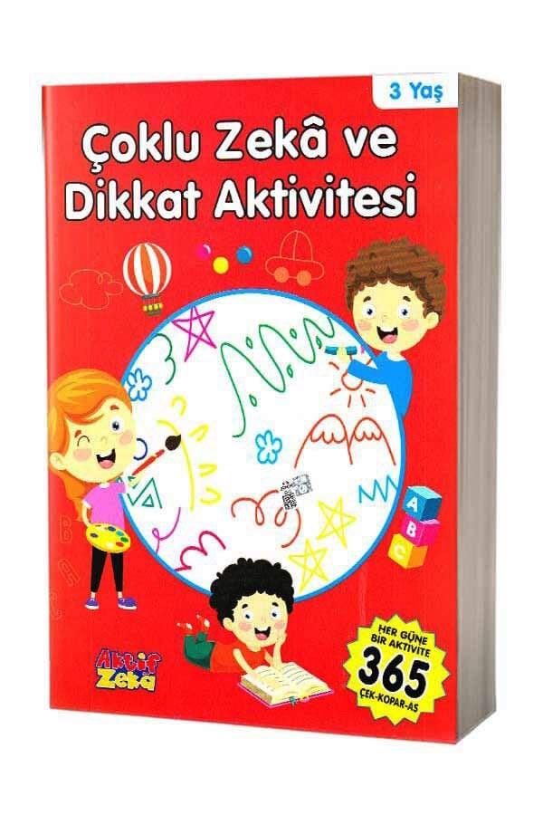 Çoklu Zeka Ve Dikkat Aktivitesi 3 Yaş - Kırmızı Kitap