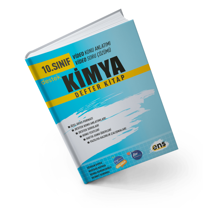Ens Destek Yayınları 10.Sınıf Kimya Defter Kitap