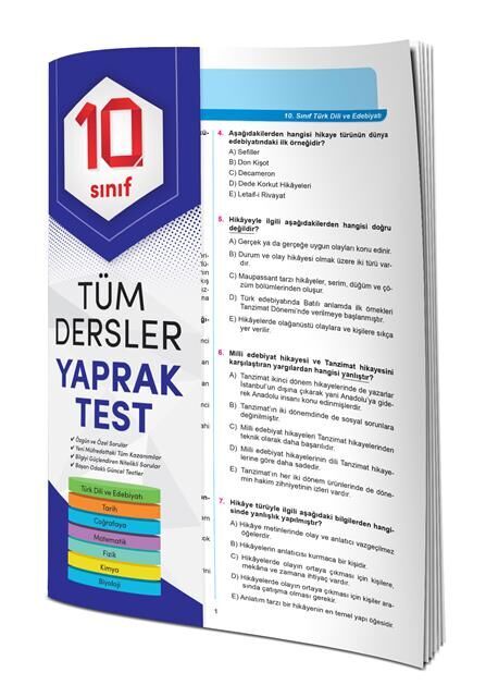 4 Element Yayınları 10.Sınıf Tüm Dersler Yaprak Test
