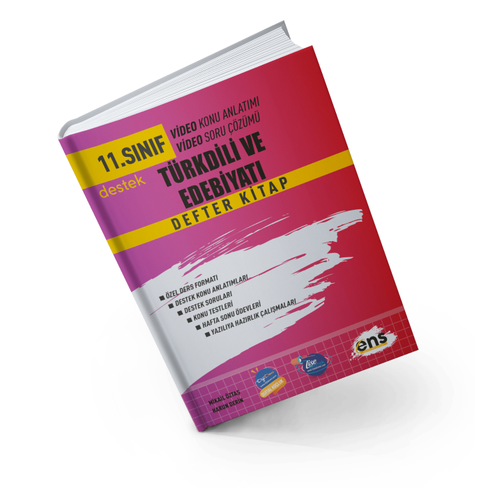 Ens Destek Yayınları 11.Sınıf Türk Dili ve Edebiyatı Defter Kitap