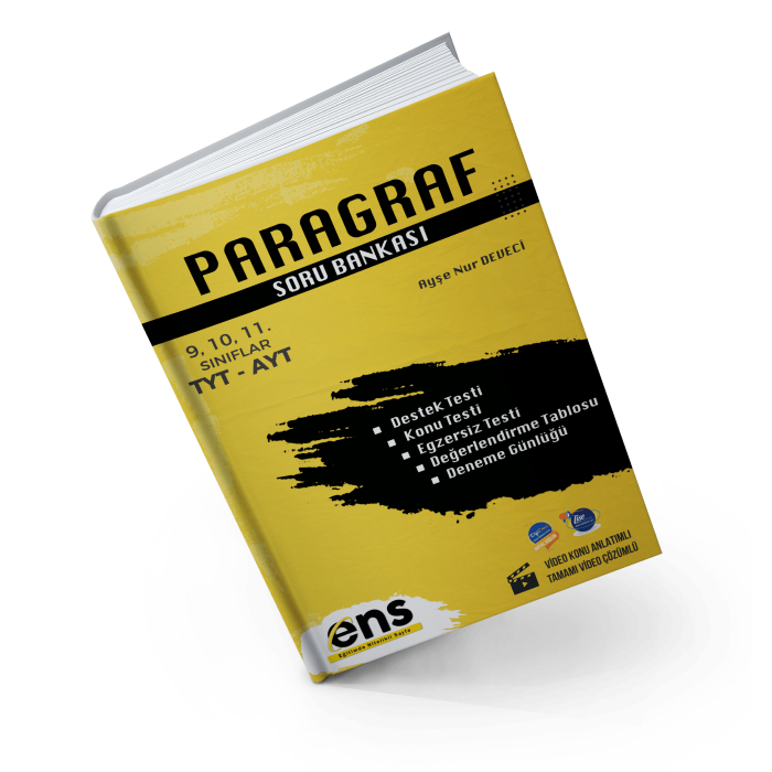 Ens Destek Yayınları Tyt Ayt Paragraf Soru Bankası
