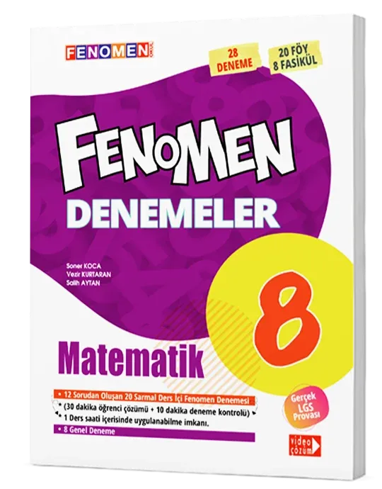 2026 Fenomen Yayıncılık 8.Sınıf Matematik Denemeler