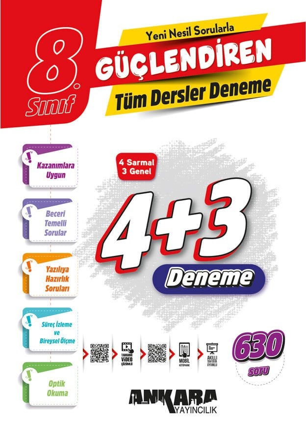 Ankara Yayıncılık 8. Sınıf Tüm Dersler Güçlendiren Denemeleri 2026