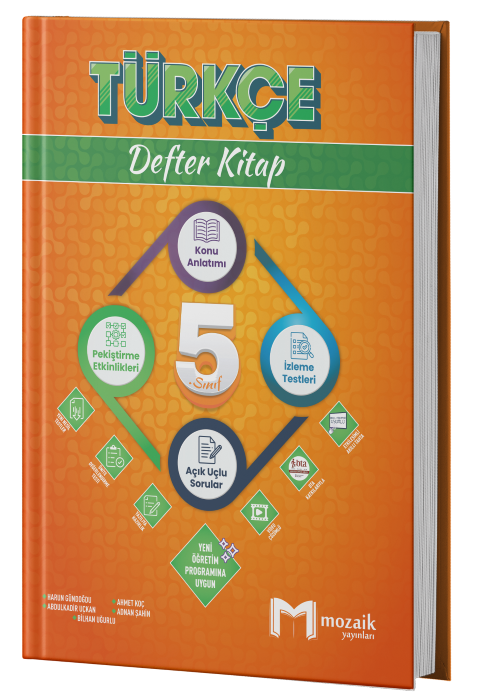 2026 Mozaik Yayınları 5.Sınıf Türkçe Defter Kitap