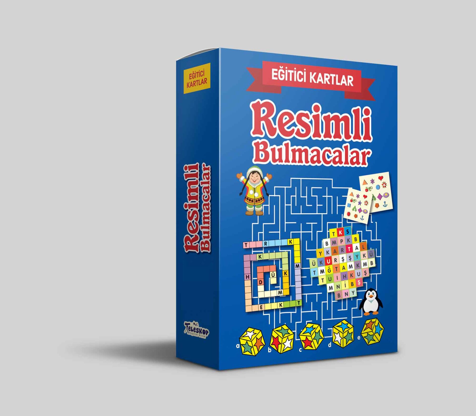 Teleskop Eğitici Kartlar  Resimli Bulmacalar