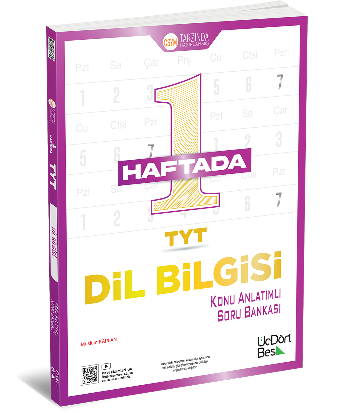 Üç Dört Beş Yayınları 1 Haftada TYT Dilbilgisi Konu Anlatımlı Soru Bankası