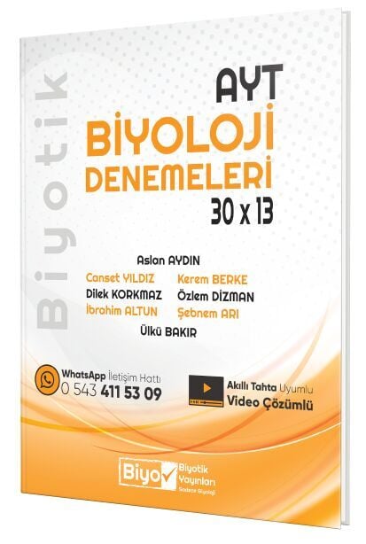 2027 Biyotik Yayınları Ayt Biyoloji Denemeleri