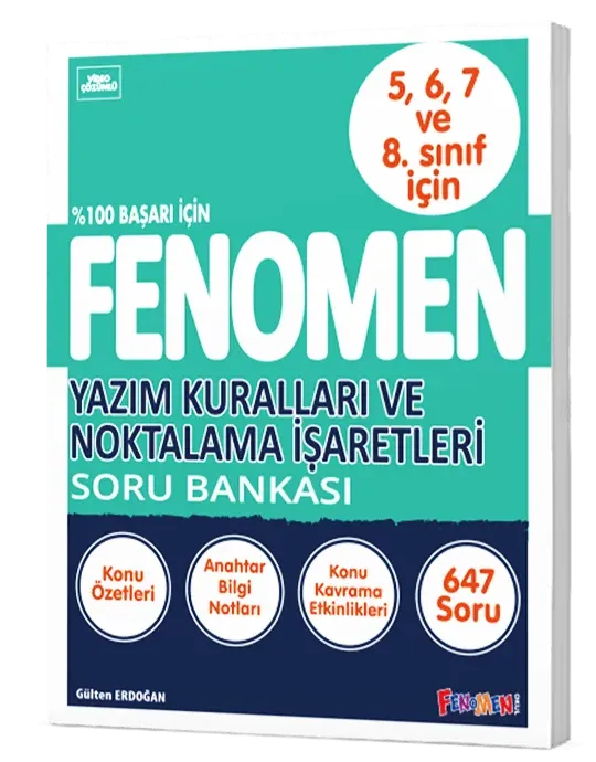 2027 Fenomen Yayıncılık 5,6,7,ve 8.Sınıf Yazım Kuralları Ve Noktalama İşaretleri Soru Bankası