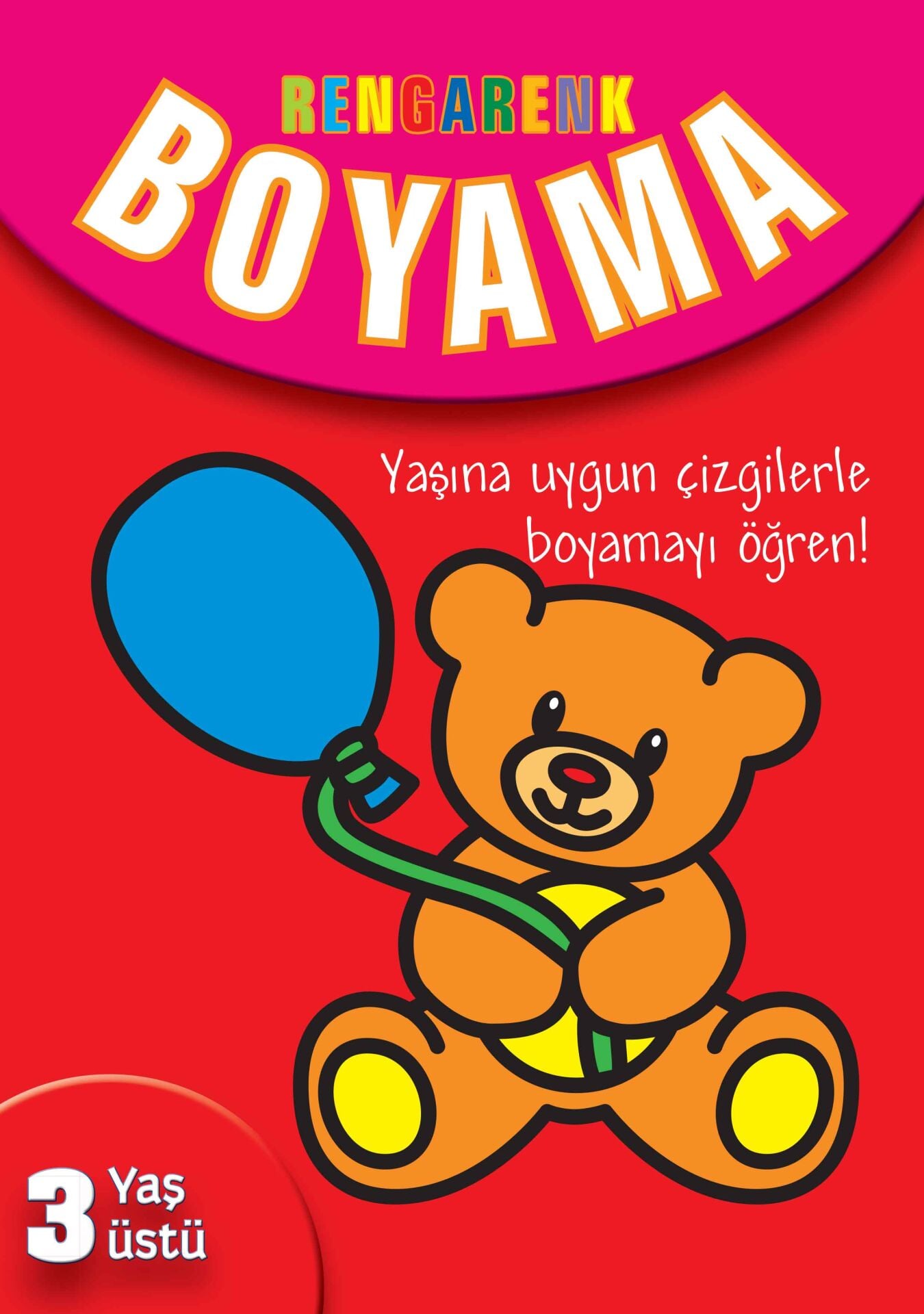 Parıltı Yayıncılık Rengarenk Boyama Kırmızı Kitap 3+ Yaş
