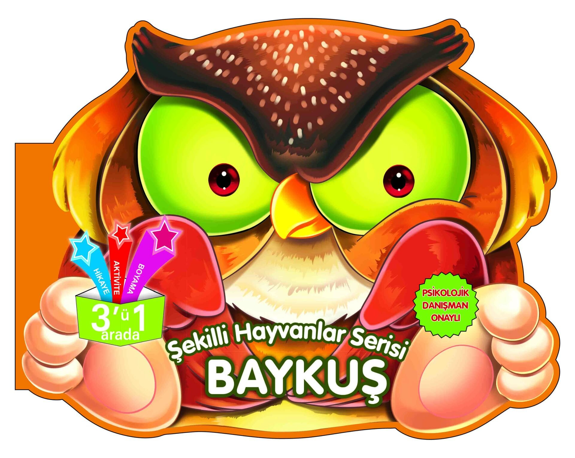 Parıltı Yayıncılık  Şekilli Hayvanlar Serisi Baykuş 3 Ü 1 Arada