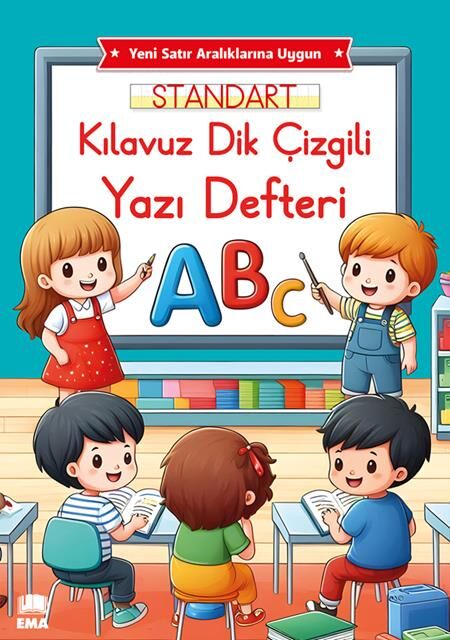 Ema Kitap Kılavuz Dik Çizgili Yazı Defteri (A4 Ebat) /Ema