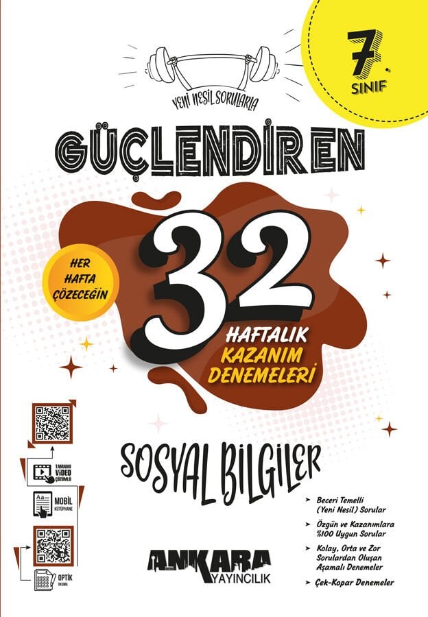 Ankara Yayıncılık 7.Sınıf 32 Haftalık Güçlendiren Sosyal Bil. Kazanım Denemeleri 2026