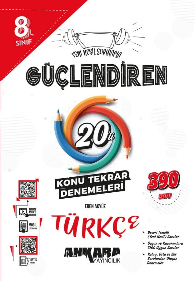 2026 Ankara Yayıncılık 8.Sınıf Türkçe Güçlendiren 20 Konu Tarama Denemesi 2026