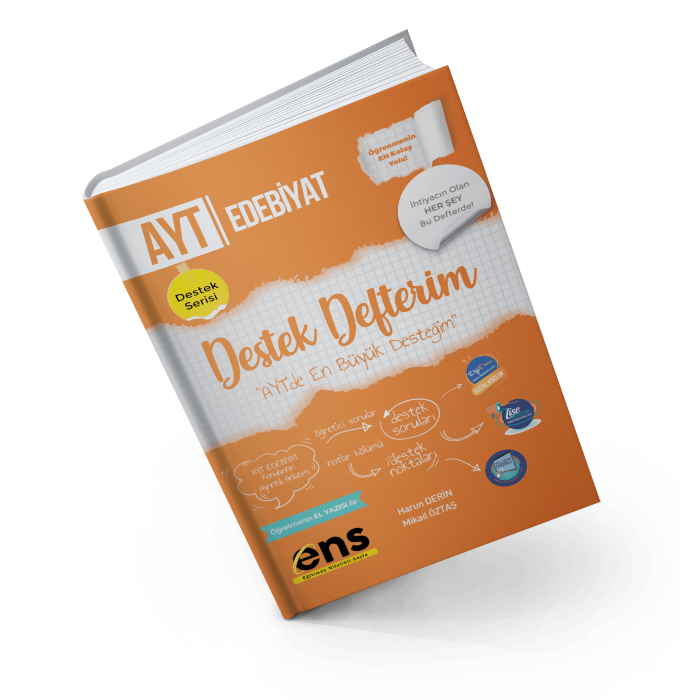 Ens Destek Yayınları Ayt Edebiyat Destek Defterim