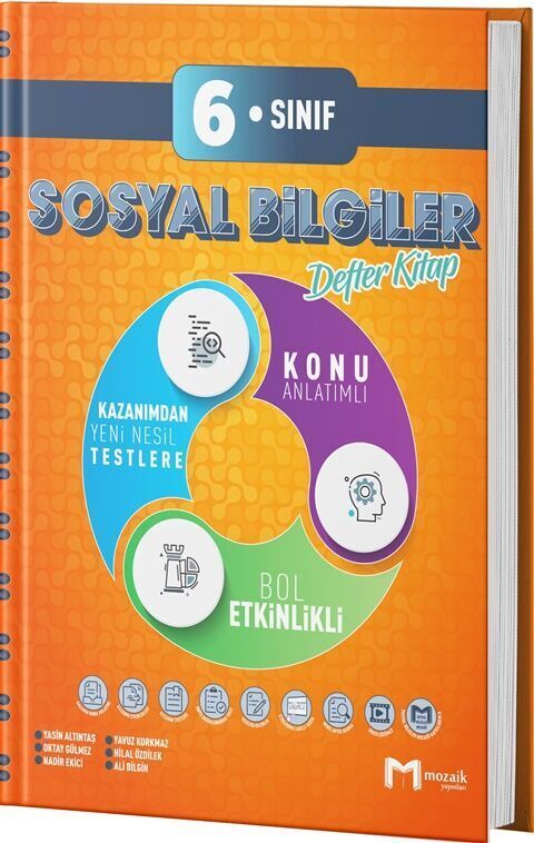 Mozaik Yayınları 6.Sınıf Sosyal Bilgiler Defter Kitap