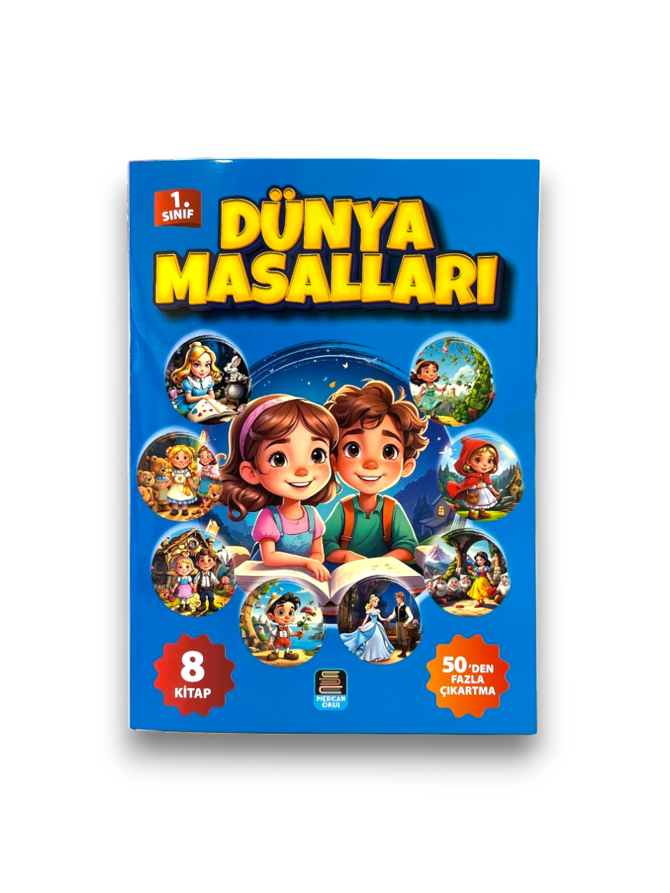 Mercan Okul Yayınları 1. Sınıf Dünya Masalları Çıkartmalı Peri Masalları 8 kitap Set